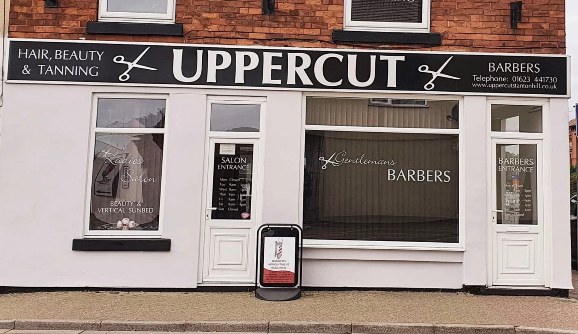 Exterior of Uppercut Hair, Beauty and Tanning salon in Stanton Hill